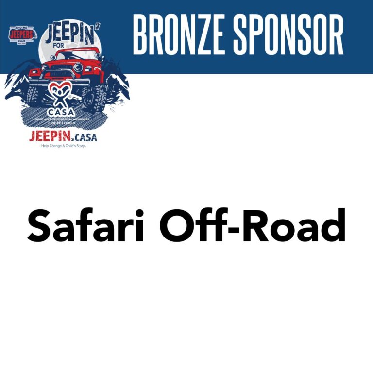 Safari Off-Road Jeepin's For CASA Bronze Sponsor