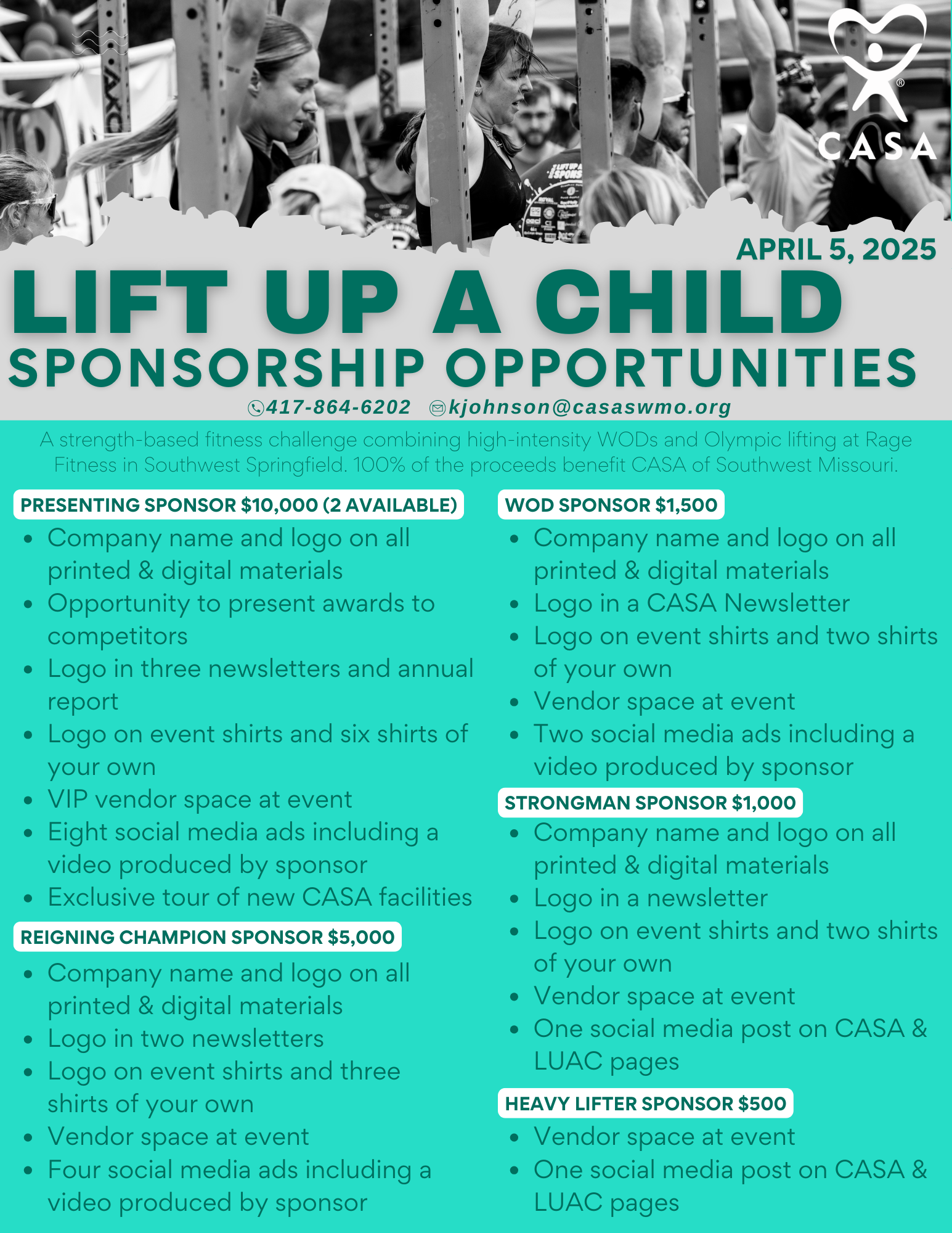 Lift Up a child - New Sponsorship Flyer